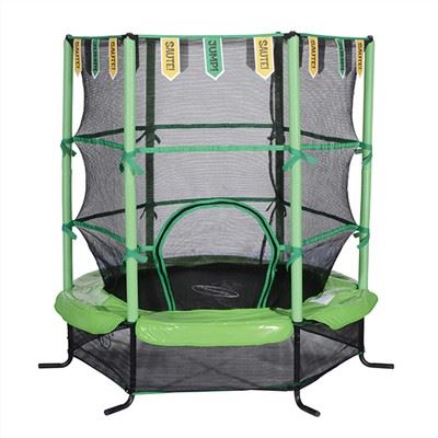 55-palcová detská trampolína s vlajkami